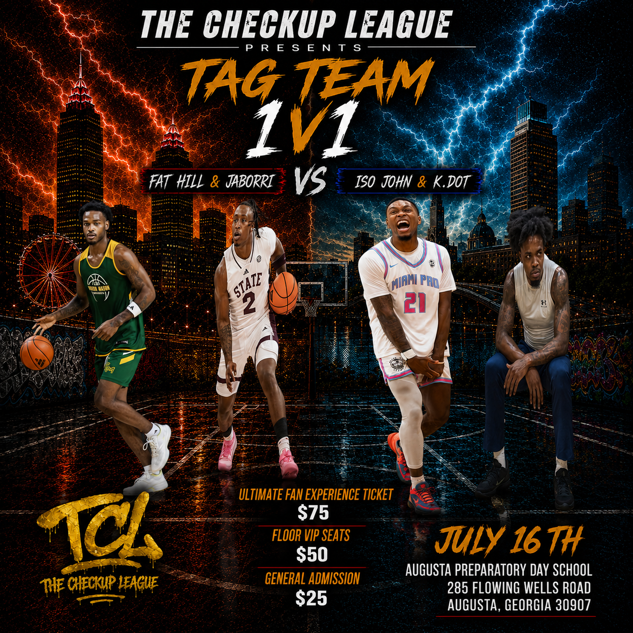 Fat Hill & Jaborri vs Iso John & K.Dot · July 16